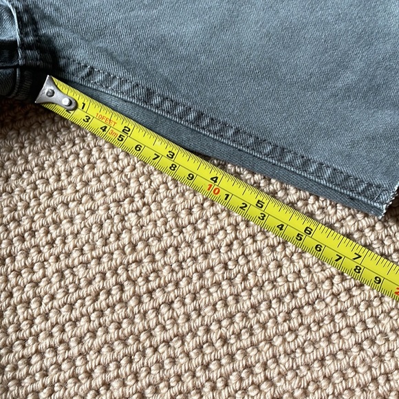 Zara NWT cycling shorts 98% cotton 2% elastane button fly front raw edge Sz 34 - Picture 8 of 8